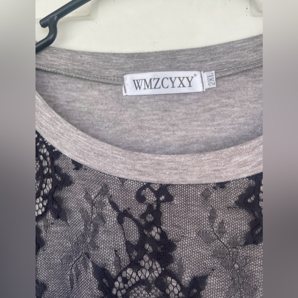 Gray with Black Lace Shirt - Picture 2 of 8